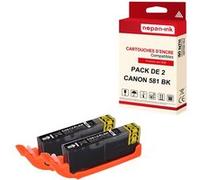 NOPAN-INK - x2 Cartouche compatible pour CANON 581 XL 581XL Noir () Noir G
