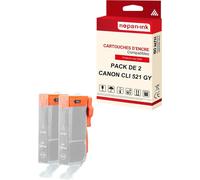 NOPAN-INK - x2 Cartouche compatible pour CANON CLI 521G XL CLI 521GXL Gris 2937B001