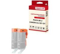 NOPAN-INK - x2 Cartouche compatible pour CANON CLI 521G XL CLI 521GXL Gris () G