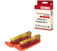 NOPAN-INK - x2 Cartouche compatible pour CANON CLI 581 XL CLI 581XL Jaune ()