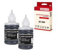 NOPAN-INK - x2 Cartouche compatible pour Canon GI590BK 1603C001 GI590 Noir