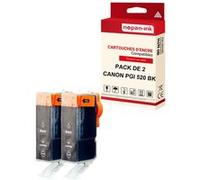 NOPAN-INK - x2 Cartouche compatible pour CANON PGI 520 XL PGI 520XL Noir () Noir
