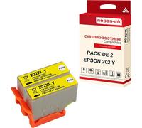 NOPAN-INK - x2 Cartouche compatible pour EPSON 202 XL 202XL Jaune Kiwi