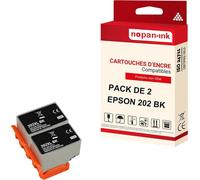 NOPAN-INK - x2 Cartouche compatible pour EPSON 202 XL 202XL Noir Kiwi