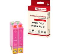 NOPAN-INK - x2 Cartouche compatible pour EPSON 502 XL 502XL Magenta Jumelles