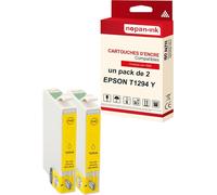 NOPAN-INK - x2 Cartouche compatible pour EPSON T1294 XL T1294XL Jaune Pomme