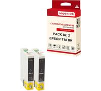 NOPAN-INK - x2 Cartouche compatible pour EPSON T1811 XL T1811XL Noir Pâquerette