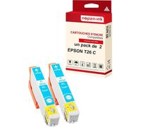 NOPAN-INK - x2 Cartouche compatible pour EPSON T2612 XL T2612XL Cyan Ours