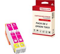 NOPAN-INK - x2 Cartouche compatible pour EPSON T2633 XL T2633XL Magenta Ours