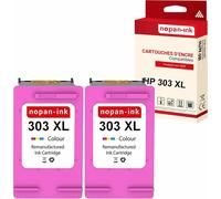 NOPAN-INK - x2 Cartouche compatible pour HP 303CL XL 303CLXL Couleur T6N03AE