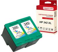 NOPAN-INK - x2 Cartouche compatible pour HP 342 XL 342XL Couleur C9361EE