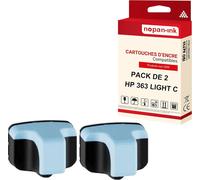 NOPAN-INK - x2 Cartouche compatible pour HP 363L XL 363LXL Light Cyan C8774EE