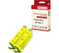 NOPAN-INK - x2 Cartouche compatible pour HP 364 XL 364XL Jaune CB325EE/CB320EE