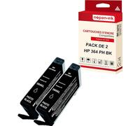 NOPAN-INK - x2 Cartouche compatible pour HP 364P XL 364PXL Photo Black CB322EE/CB317EE