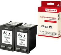 NOPAN-INK - x2 Cartouche compatible pour HP 56 XL 56XL Noir C6656AE