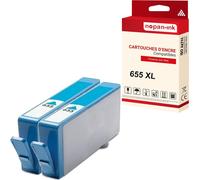 NOPAN-INK - x2 Cartouche compatible pour HP CZ110AE 655 Cyan HP655C2