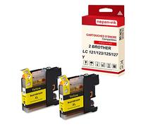 NOPAN-INK - x2 Cartouches Compatible pour Brother LC 125 XL LC125XL Jaune (Réveil) Brother DCP J 4110 DW J 4110 W MFC-J 4310 DW 4410 DW 4510 DW