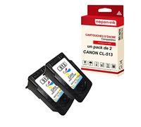 NOPAN-INK - x2 Cartouches Compatible pour Canon CL-513 XL CL-513XL Cyan + Magenta + Jaune Canon Pixma IP 2700 MP 230 MP 235 MP 240 MP 250 MP 25