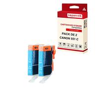NOPAN-INK - x2 Cartouches Compatible pour Canon CLI 551 XL CLI 551XL Cyan Canon Pixma IP 7200 Series IP 7250 IX 6800 Series IX 6850 MG 5450 MG