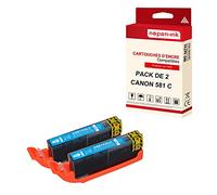 NOPAN-INK - x2 Cartouche compatible pour CANON CLI 581 XL CLI 581XL Cyan ()
