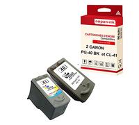 NOPAN-INK - x2 Cartouches compatibles pour CANON PG-40 XL + CL-41 XL PG-40XL + CL-41XL Noir + Cyan + Magenta + Jaune pour Canon IP 1300 IP 1600 IP 17