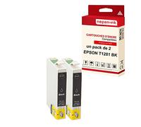 NOPAN-INK - x2 Cartouches Compatible pour Epson T1281 XL T1281XL Noir (Renard) Epson Stylus Office BX 305 F BX 305 FW Stylus SX 125 130 230 235