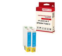 NOPAN-INK - x2 Cartouches Compatible pour Epson T1282 XL T1282XL Cyan (Renard) Epson Stylus Office BX 305 F BX 305 FW Stylus SX 125 130 230 235