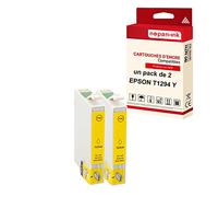 NOPAN-INK - x2 Cartouches Compatible pour Epson T1294 XL T1294XL Jaune (Pomme) Epson Stylus Office BX 305 F BX 305 FW BX 525 WD Stylus SX 230 23