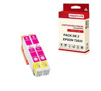 NOPAN-INK - x2 Cartouches Compatible pour Epson T2633 XL T2633XL Magenta (Ours) Epson Expression Premium XP-510 XP-520 XP-600 XP-605 XP-610 XP-6