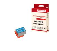 NOPAN-INK - x2 Cartouches compatibles pour EPSON 202 XL 202XL Cyan (Kiwi) pour Epson Expression Premium XP-6000 XP-6005 XP-6100 XP-6100 Series XP-6105