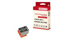 NOPAN-INK - x2 Cartouches compatibles pour EPSON 202 XL 202XL Photo Black (Kiwi) pour Epson Expression Premium XP-6000 XP-6005 XP-6100 XP-6100 Series