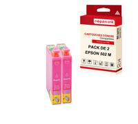 NOPAN-INK - x2 Cartouches compatibles pour EPSON 502 XL 502XL Magenta (Jumelles) pour Epson Expression Home XP-5100 XP-5100 Series XP-5105 XP-5115 Wor