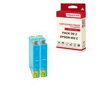 NOPAN-INK - x2 Cartouches compatibles pour EPSON 603 XL 603XL Cyan (Etoile de mer) pour Epson Expression Home XP-2100 XP-2105 XP-3100 XP-3105 XP-4100