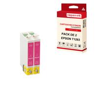 NOPAN-INK - x2 Cartouches compatibles pour EPSON T1283 XL T1283XL Magenta (Renard) pour Epson Stylus Office BX 305 F BX 305 FW Stylus SX 125 130 230 2