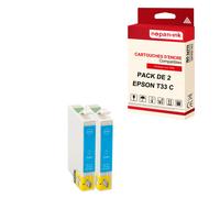 NOPAN-INK - x2 Cartouches compatibles pour EPSON T3362 XL T3362XL Cyan (Orange) pour Epson Expression Premium XP-530 XP-540 XP-630 XP-635 XP-640 XP-64