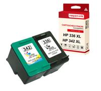 NOPAN-INK - x2 Cartouches compatibles pour HP 336XL + 342XL (C9362EE + C9361EE) compatibles HP HP DeskJet 5400 5420V 5432 5440 5440XI 5442 5443D 410