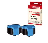 NOPAN-INK - x2 Cartouches compatibles pour HP 363 XL 363XL Cyan pour HP PhotoSmart 3100 Series 3110 3200 Series 3210 3300 Series 3310 8250 PhotoSmart