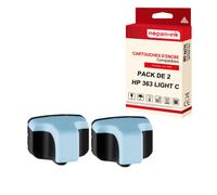 NOPAN-INK - x2 Cartouches compatibles pour HP 363L XL 363LXL Light Cyan pour HP PhotoSmart 3100 Series 3110 3200 Series 3210 3300 Series 3310 8250 Ph