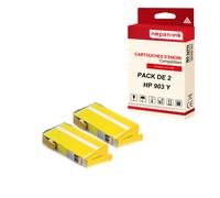 NOPAN-INK - x2 Cartouches compatibles pour HP 903 XL 903XL Jaune pour HP OfficeJet 6900 Series 6950 OfficeJet Pro 6860 Series 6868 6950 6960 6968 697