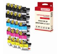 NOPAN-INK - x20 Cartouches compatibles pour BROTHER LC 3217 XL LC3217XL (Pot à crayon) compatibles BROTHER Brother MFC-J 5330 DW 5330 DW XL 5335 DW 5