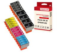 NOPAN-INK - x20 Cartouches compatibles pour EPSON 202 XL 202XL (Kiwi) compatibles EPSON Epson Expression Premium XP-6000 XP-6005 XP-6100 XP-6100 Seri