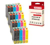 NOPAN-INK - x20 Cartouches compatibles pour EPSON 502 XL 502XL (Jumelles) compatibles EPSON Epson Expression Home XP-5100 XP-5100 Series XP-5105 XP-5