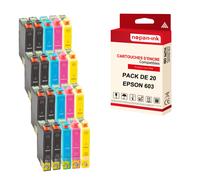NOPAN-INK - x20 Cartouches compatibles pour EPSON 603 XL 603XL (Etoile de mer) compatibles EPSON Epson Expression Home XP-2100 XP-2105 XP-3100 XP-310