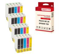 NOPAN-INK - x20 Cartouches compatibles pour EPSON T29 XL T29XL (Fraise) compatibles EPSON Epson Expression Home XP-235 XP-240 Series XP-245 XP-247 XP