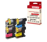 NOPAN-INK - x4 Cartouche compatible pour BROTHER LC 125 XL LC125XL Noir + Cyan + Magenta + Jaune Réveil