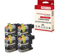 NOPAN-INK - x4 Cartouche compatible pour BROTHER LC 127 XL LC127XL Noir Violon