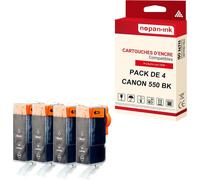 NOPAN-INK - x4 Cartouche compatible pour CANON 550 XL 550XL Noir 6431B001