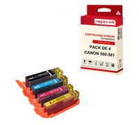 NOPAN-INK - x4 Cartouche compatible pour CANON PGI 580 XL - CLI 581 XL PGI 580XL - CLI 581XL Noir + Cyan + Magenta + Jaune 2078C001