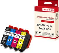 NOPAN-INK - x4 Cartouche compatible pour EPSON 378 XL 378XL Noir + Cyan + Magenta + Jaune Écureuil