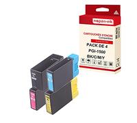 NOPAN-INK - x4 Cartouches Compatible pour Canon PGI 1500 XL PGI 1500XL Noir + Cyan + Magenta + Jaune Canon Maxify MB 2000 Series MB 2050 MB 2100